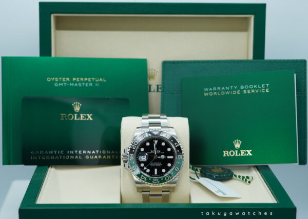 BRAND NEW Rolex 126720VTNR GMT MASTER 2 LEFTY SPRITE GREEN BLACK BEZEL 2025 FULL SET - Image 2