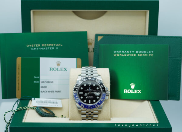 Rolex 126710BLNR GMT MASTER 2 BLACK BLUE BEZEL JUBILEE BAND 2020 FULL SET - Image 2