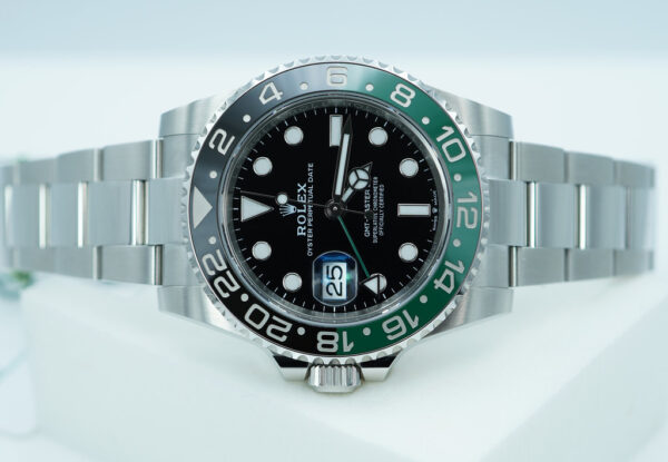BRAND NEW Rolex 126720VTNR GMT MASTER 2 LEFTY SPRITE GREEN BLACK BEZEL 2025 FULL SET - Image 9