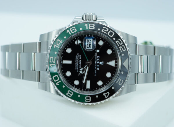 BRAND NEW Rolex 126720VTNR GMT MASTER 2 LEFTY SPRITE GREEN BLACK BEZEL 2025 FULL SET - Image 10