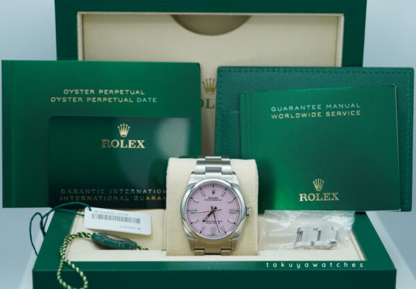Rolex 126000 OYSTER PERPETUAL 36 CANDY PINK DIAL 2022 FULL SET - Image 2