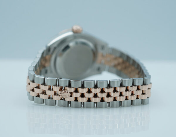 Rolex 279381RBR DATEJUST 28 ROSE GOLD DIAMOND BEZEL MOP DIAMOND DIAL JUBILEE FULL SET - Image 7