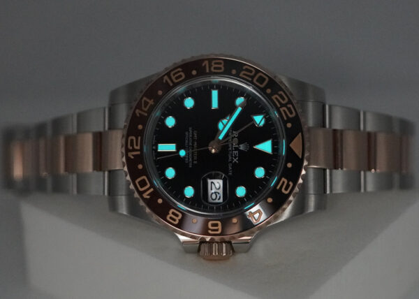 Rolex 126711CHNR GMT MASTER II 18K ROSE GOLD STEEL ROOTBEER 2021 WARRANTY FULL SET - Image 11