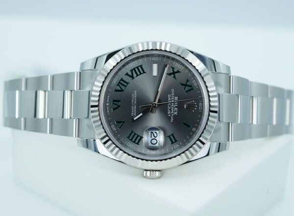BRAND NEW Rolex 126334 DATEJUST 41 FLUTED BEZEL WIMBLEDON DIAL OYSTER BAND 2025 FULL SET - Image 9
