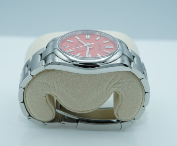Rolex 124300 OYSTER PERPETUAL 41 CORAL RED DIAL 2021 WARRANTY FULL SET - Image 4