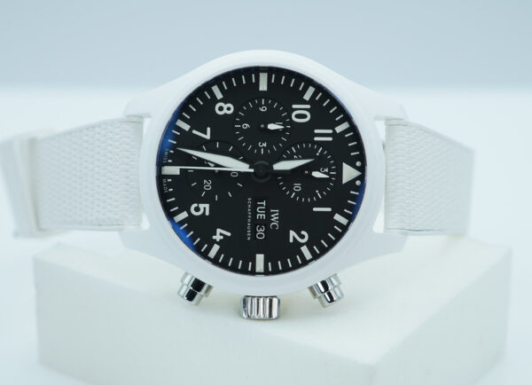 IWC IW389105 PILOT WATCH CHRONO TOP GUN LAKE TAHOE WHITE CERAMIC 2023 FULL SET - Image 9