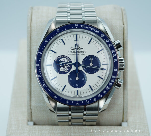 Omega SPEEDMASTER SILVER SNOOPY AWARD 50TH ANNIVERSARY EXTRA 3861 BRACELET 2022 FULL SET