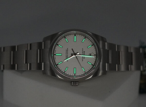 NEW Rolex 114200 OYSTER PERPETUAL 34MM WHITE STICK DIAL 2020 WARRANTY FULL SET - Image 11