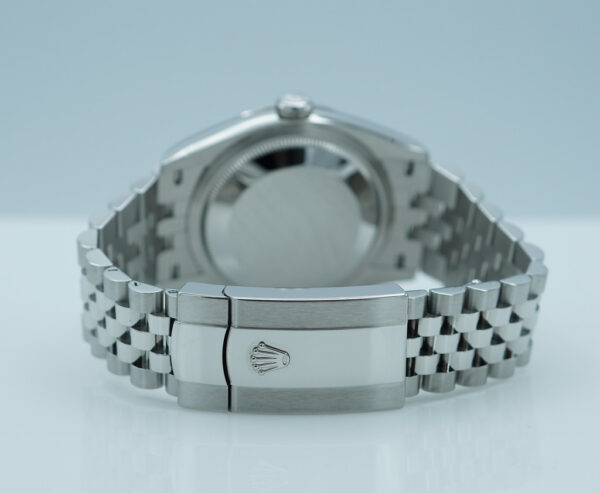Rolex 126234 DATEJUST 36 FLUTED BEZEL BLUE DIAL JUBILEE BAND WARRANTY FULL SET - Image 7