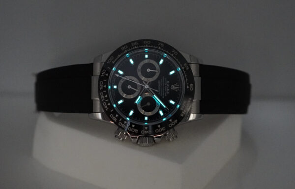 Rolex 116500LN DAYTONA CERAMIC STEEL BLACK DIAL 2023 EXTRA OYSTERFLEX FULL SET - Image 12