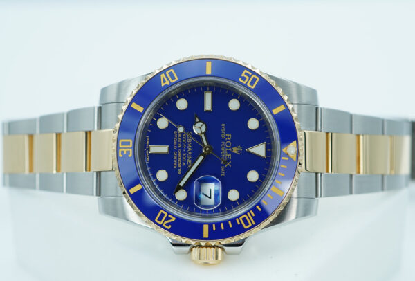 Rolex 116613LB SUBMARINER BLUESY 2 TONE FLAT BLUE DIAL RSC SERVICED FULL SET - Image 9
