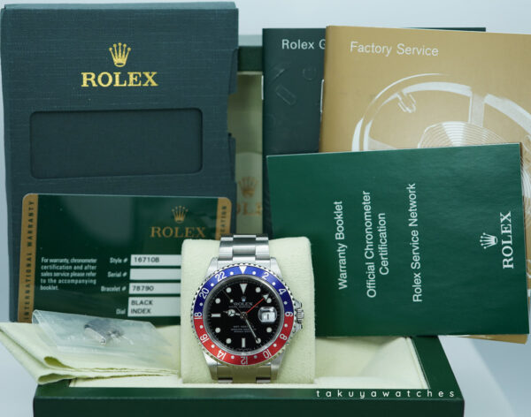 Rolex 16710B GMT MASTER II PEPSI RED BLUE BEZEL Z SERIAL BOXES PAPERS - Image 2