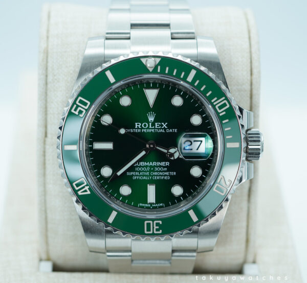 Rolex 116610LV SUBMARINER HULK GREEN DIAL GREEN BEZEL 2019 FULL SET