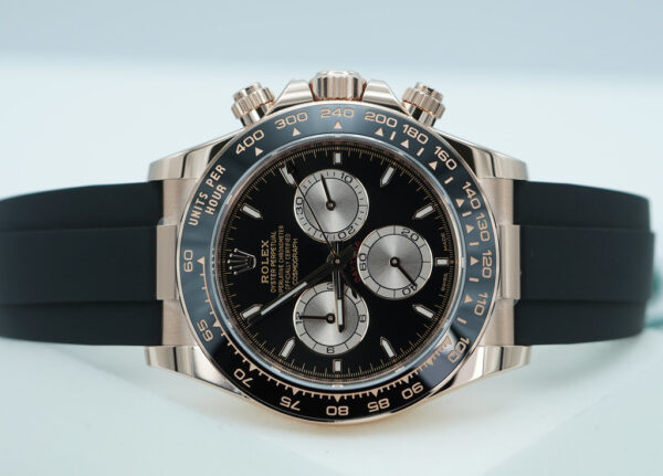 BRAND NEW Rolex 126515LN DAYTONA 18K ROSE GOLD OYSTERFLEX BLACK DIAL 2025 FULL SET - Image 10