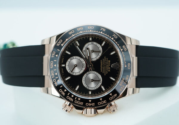 BRAND NEW Rolex 126515LN DAYTONA 18K ROSE GOLD OYSTERFLEX BLACK DIAL 2025 FULL SET - Image 9
