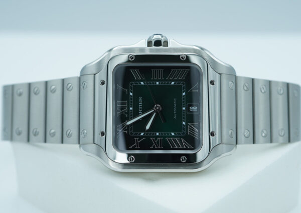 Cartier SANTOS DE CARTIER LARGE MODEL GREEN DIAL WSSA0062 2024 FULL SET - Image 9