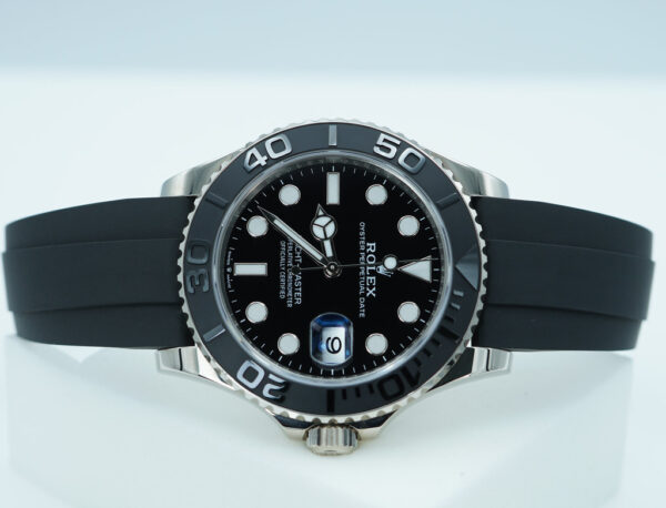Rolex 226659 YACHTMASTER 42 18K WHITE GOLD OYSTERFLEX WARRANTY 2024 FULL SET - Image 9