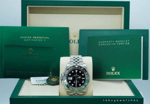 BRAND NEW Rolex 126720VTNR GMT MASTER 2 LEFTY BLACK GREEN SPRITE JUBILEE 2025 FULL SET - Image 2