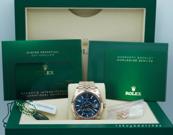 Rolex 336935 SKY-DWELLER 18K ROSE GOLD BLUE-GREEN DIAL JUBILEE BAND 2025 FULL SET - Image 2
