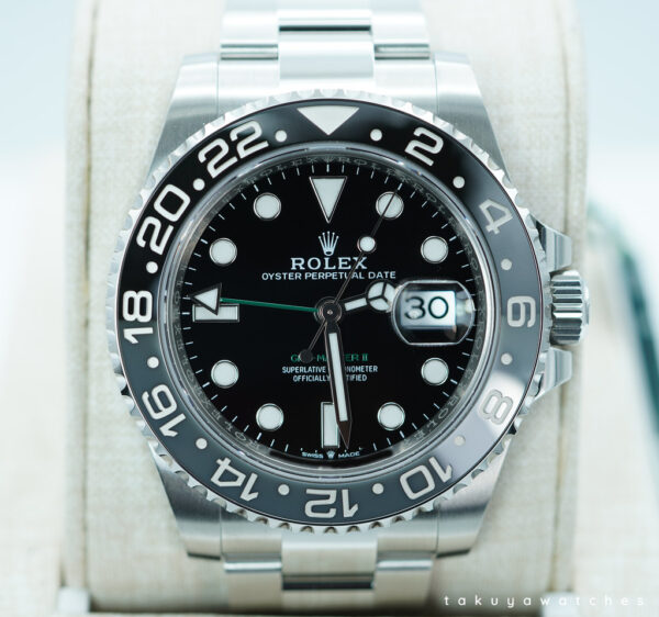 BRAND NEW Rolex 126710GRNR GMT MASTER II BLACK GREY BEZEL OYSTER BAND 2025 FULL SET