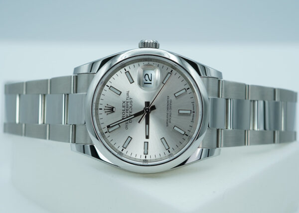 Rolex 126200 DATEJUST 36 SILVER STICK DIAL OYSTER 2024 WARRANTY FULL SET - Image 9