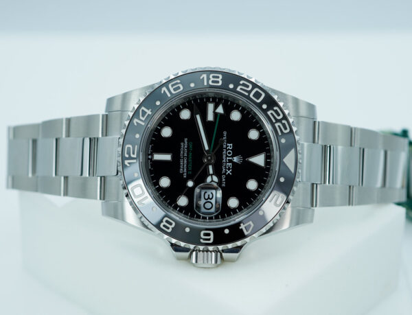BRAND NEW Rolex 126710GRNR GMT MASTER II BLACK GREY BEZEL OYSTER BAND 2025 FULL SET - Image 9