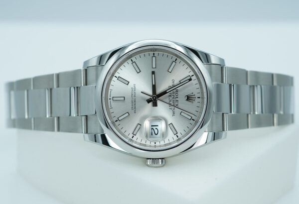 Rolex 126200 DATEJUST 36 SILVER STICK DIAL OYSTER 2024 WARRANTY FULL SET - Image 8