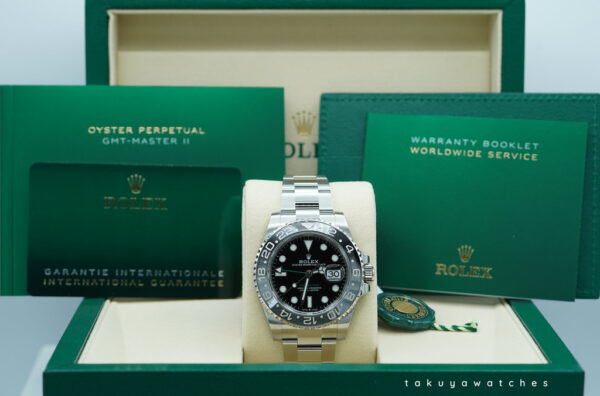 BRAND NEW Rolex 126710GRNR GMT MASTER II BLACK GREY BEZEL OYSTER BAND 2025 FULL SET - Image 2