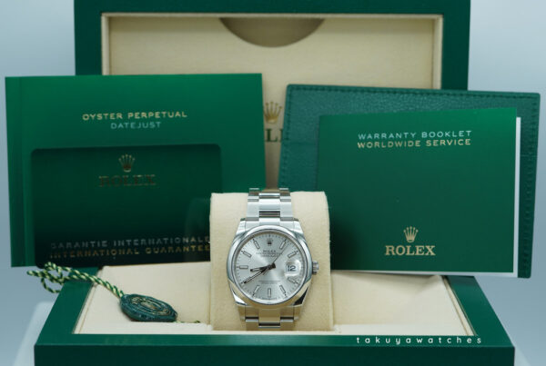 Rolex 126200 DATEJUST 36 SILVER STICK DIAL OYSTER 2024 WARRANTY FULL SET - Image 2