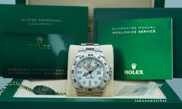 Rolex 226570 EXPLORER 2 POLAR WHITE DIAL NEW MODEL WARRANTY FULL SET - Image 2