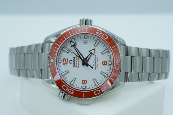 Omega SEAMASTER PLANET OCEAN 600M WHITE DIAL ORANGE BEZEL FULL SET - Image 10