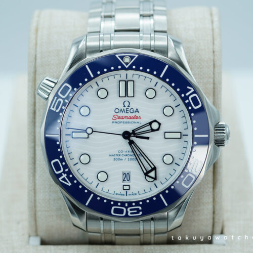 Omega SEAMASTER DIVER 300M TOKYO 2020 OLYMPICS WHITE DIAL BLUE BEZEL FULL SET