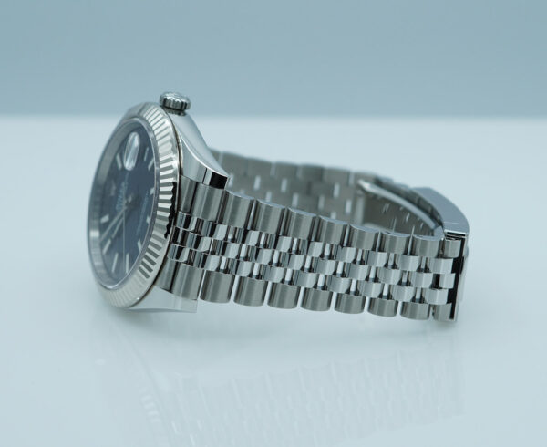 Rolex 126334 DATEJUST 41 FLUTED BEZEL BLUE STICK DIAL JUBILEE BAND WARRANTY FULL SET - Image 5