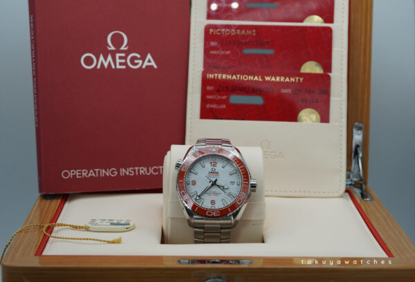 Omega SEAMASTER PLANET OCEAN 600M WHITE DIAL ORANGE BEZEL FULL SET - Image 2