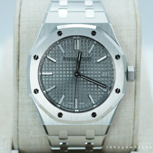 NEW Audemars PIGUET ROYAL OAK STEEL 15550ST GREY DIAL 37MM 2023 FULL SET