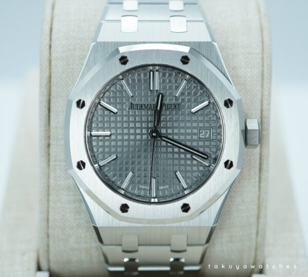 NEW Audemars PIGUET ROYAL OAK STEEL 15550ST GREY DIAL 37MM 2023 FULL SET