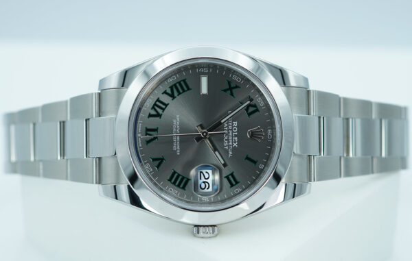 Rolex 126300 DATEJUST 41 WIMBLEDON DIAL OYSTER BAND 2021 WARRANTY FULL SET - Image 9