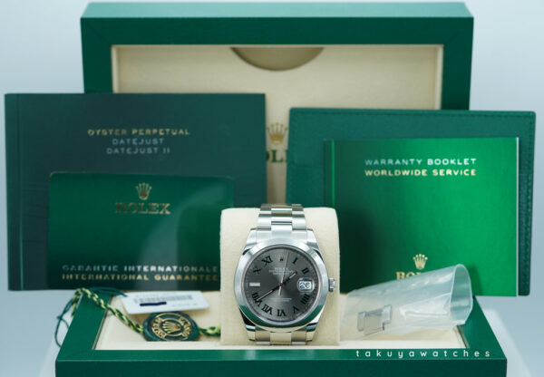 Rolex 126300 DATEJUST 41 WIMBLEDON DIAL OYSTER BAND 2021 WARRANTY FULL SET - Image 2