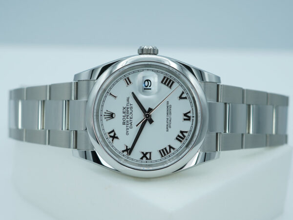 Rolex 126200 DATEJUST 36 WHTE ROMAN DIAL OYSTER BAND 2025 WARRANTY FULL SET - Image 10