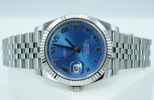 Rolex 126334 DATEJUST 41 FLUTED BEZEL BLUE ROMAN DIAL JUBILEE 2024 FULL SET - Image 9