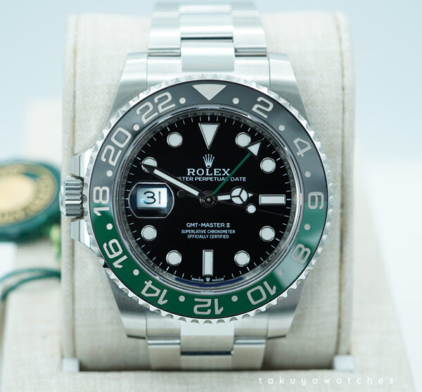 BRAND NEW Rolex 126720VTNR GMT MASTER 2 LEFTY SPRITE GREEN BLACK BEZEL 2025 FULL SET