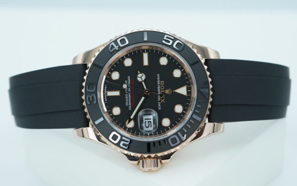 Rolex 116655 YACHTMASTER 18K EVEROSE GOLD OYSTERFLEX 40MM 2020 FULL SET - Image 9