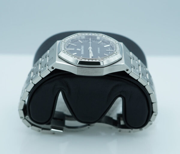 Audemars PIGUET ROYAL OAK 15451ST STEEL DIAMOND BEZEL BLACK DIAL 37MMM FULL SET - Image 3