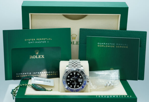 Rolex 126710BLNR GMT MASTER 2 BLACK BLUE BEZEL JUBILEE BAND 2021 FULL SET - Image 2