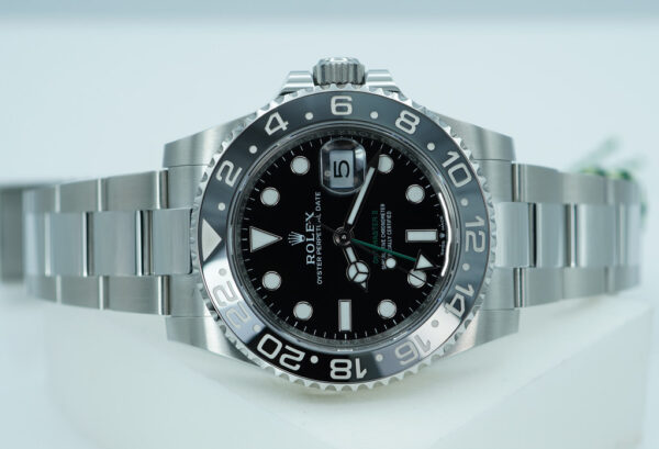 BRAND NEW Rolex 126710GRNR GMT MASTER II BLACK GREY BEZEL OYSTER BAND 2025 FULL SET - Image 10
