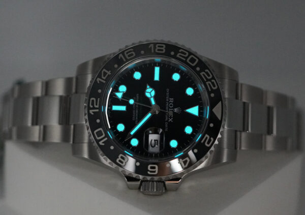 BRAND NEW Rolex 126710GRNR GMT MASTER II BLACK GREY BEZEL OYSTER BAND 2025 FULL SET - Image 11