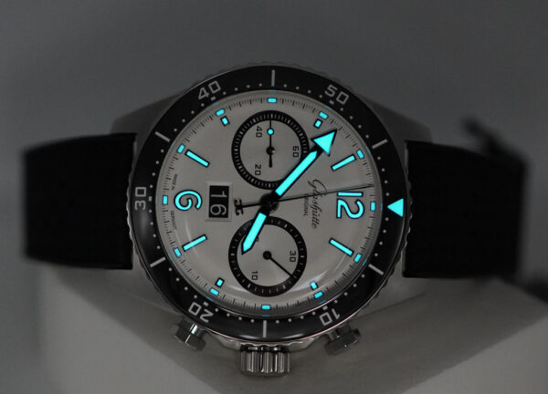 BRAND NEW Glashutte SeaQ CHRONOGRAPH PANDA DIAL BRACELET RUBBER STRAP 2025 FULL SET - Image 13
