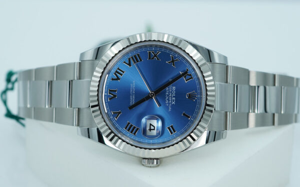 BRAND NEW Rolex 126334 DATEJUST 41 FLUTED BEZEL BLUE ROMAN DIAL OYSTER 2024 FULL SET - Image 9