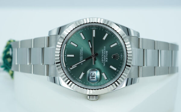 BRAND NEW Rolex 126334 DATEJUST 41 FLUTED BEZEL MINT GREEN DIAL OYSTER 2024 FULL SET - Image 9