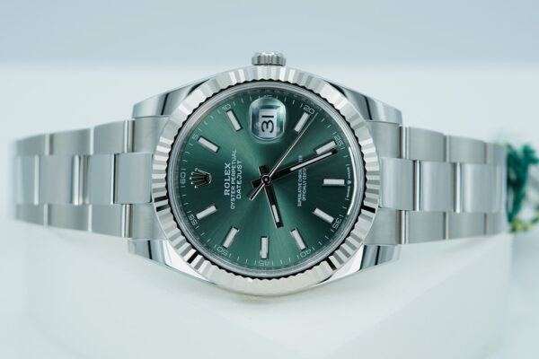 BRAND NEW Rolex 126334 DATEJUST 41 FLUTED BEZEL MINT GREEN DIAL OYSTER 2024 FULL SET - Image 10